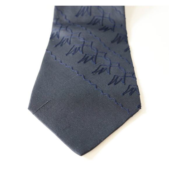 VTG Dunhill France Silk Embroidered Tie Business Casual Party Formalwear Retro - Picture 7 of 16